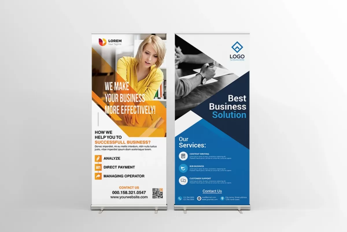 I will design creative roll up banner, retractable banner