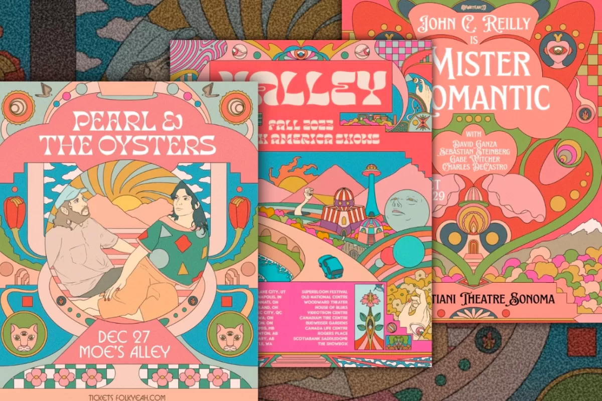 I will draw vintage illustration poster design for your music event