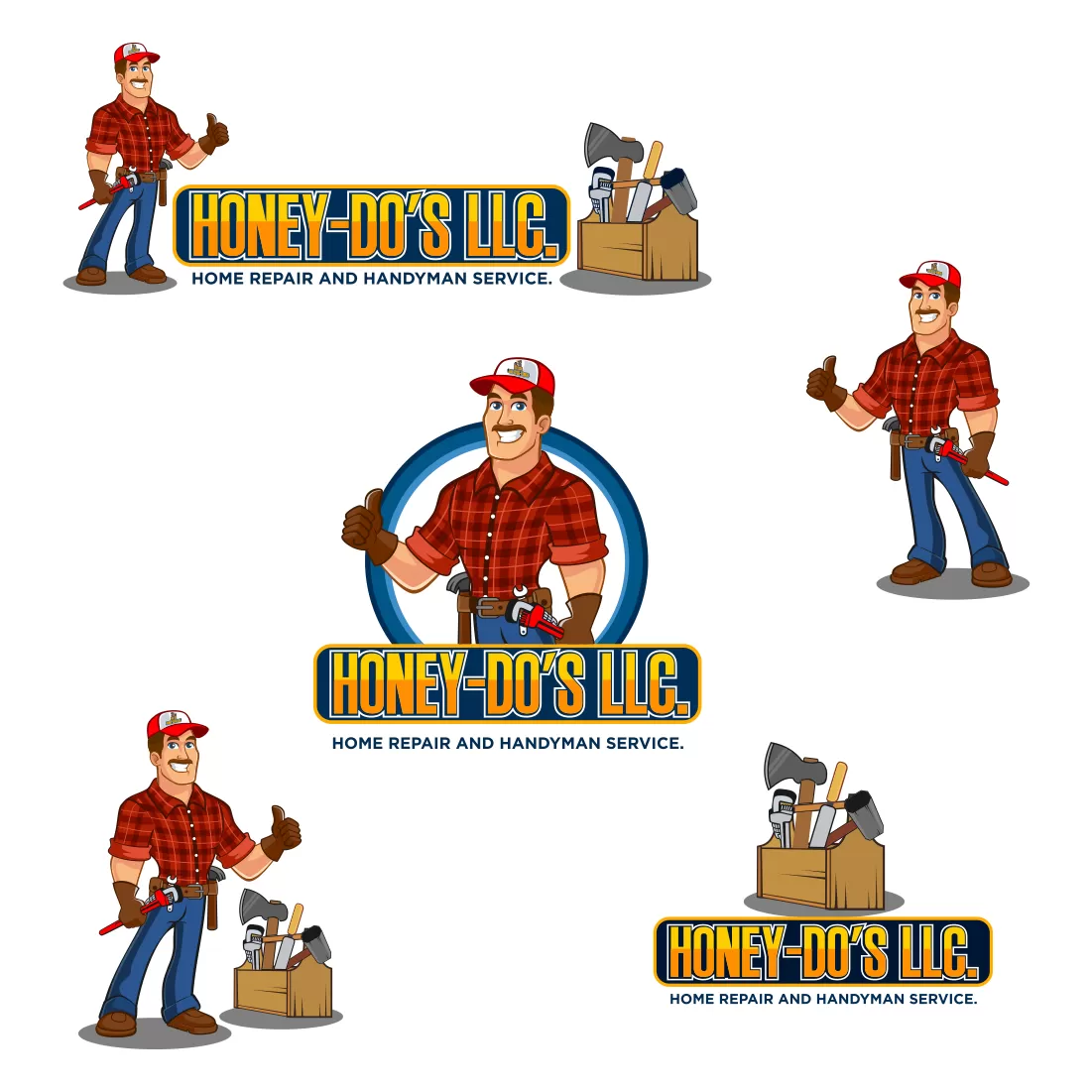 I will make handyman, gorgeous cleaning and maintenance logo