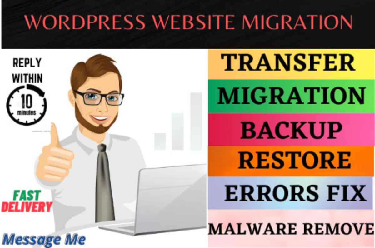 I will backup, migrate or transfer your wordpress website to a new host or domain