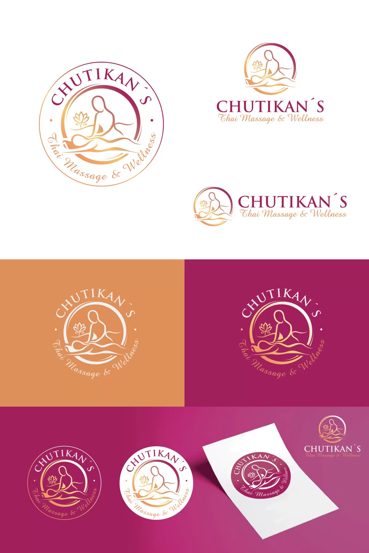 I will create an awesome massage therapy logo design for your business 