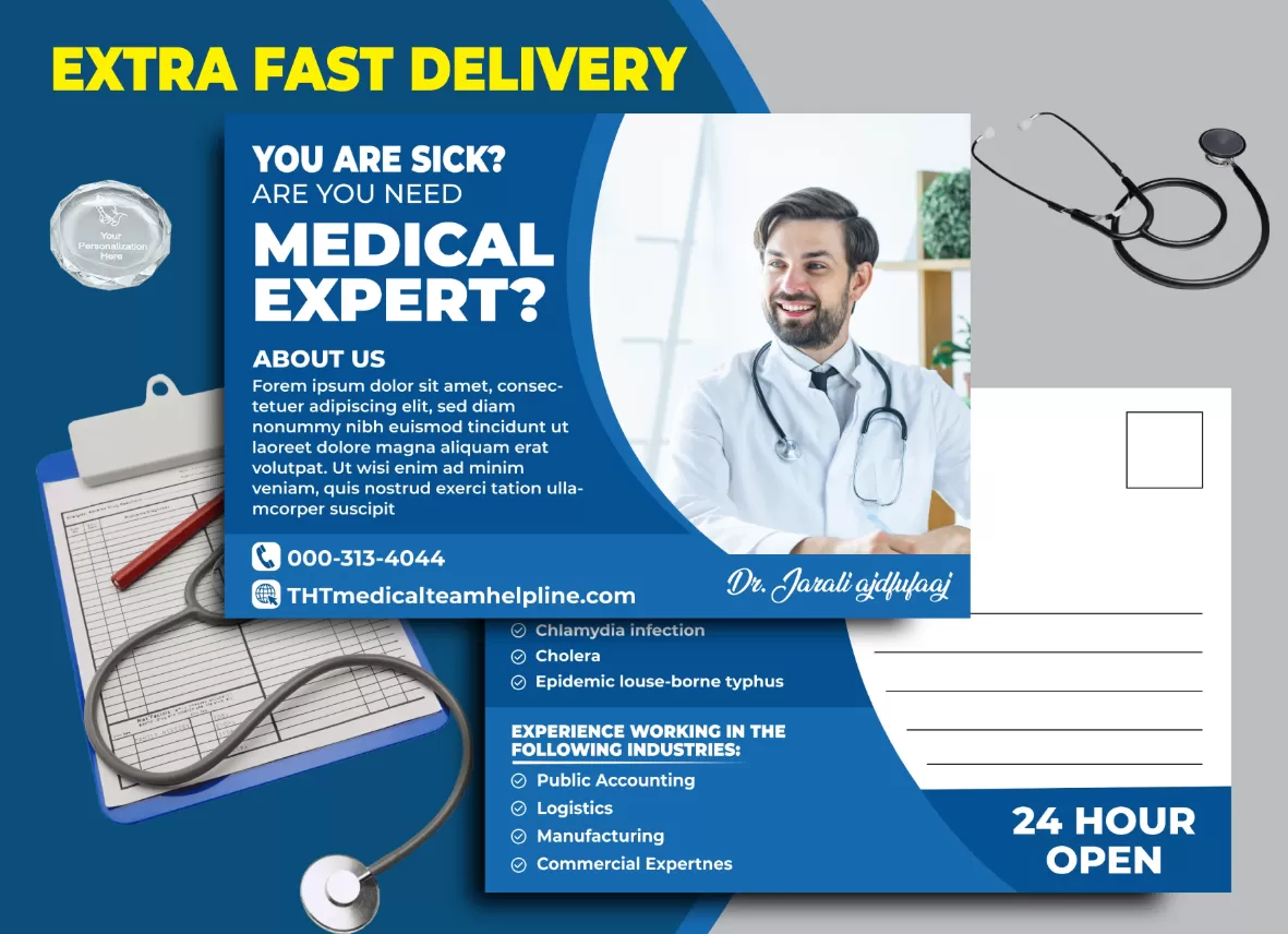 I will design amazing postcard, direct mail, eddm mailer for medical dental healthcare