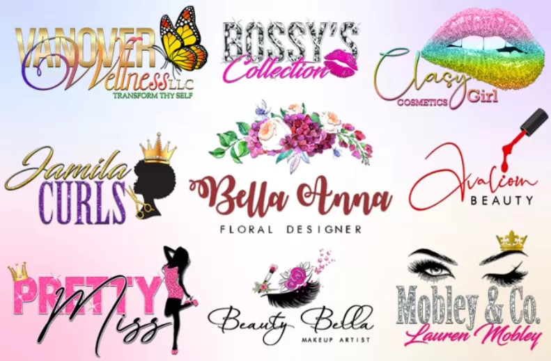 I will make feminine beauty salon,eyelashes logo