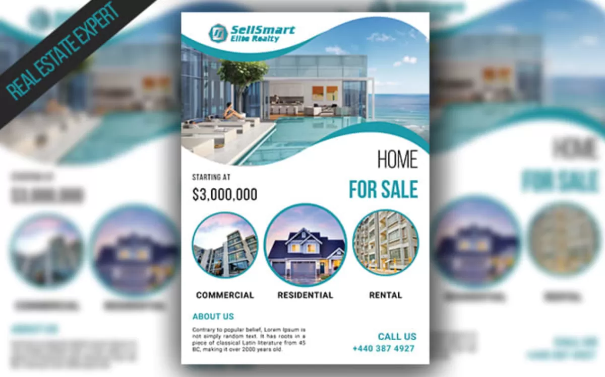 I will design professional real estate flyer, brochure and banner