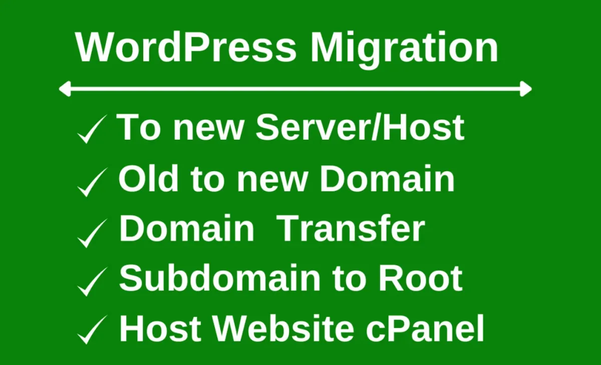 I will move, transfer or migrate wordpress websites new host or domain