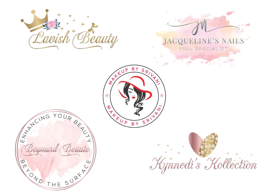 .I will design watercolor makeup artist signature logo for you (5)