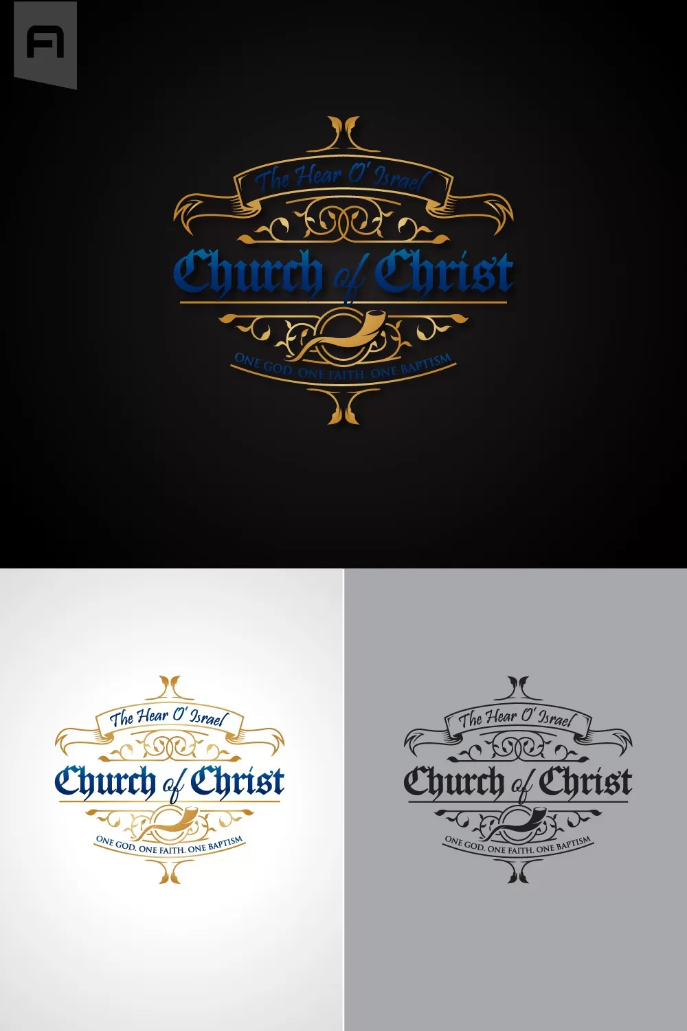 I will church logo design within 24 hours with unlimited revisions