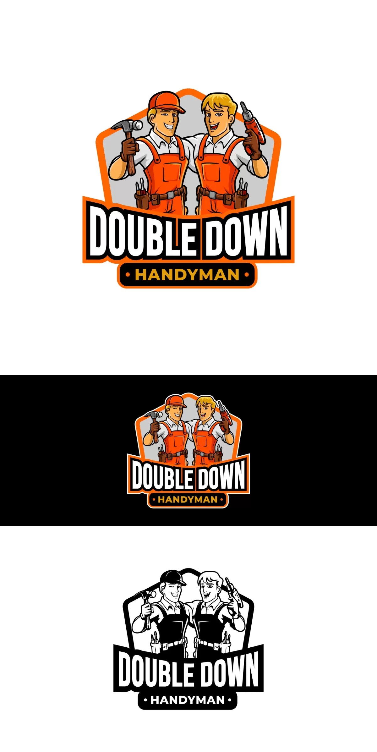 I will create a wonderful handyman service logo design for 5 $ 