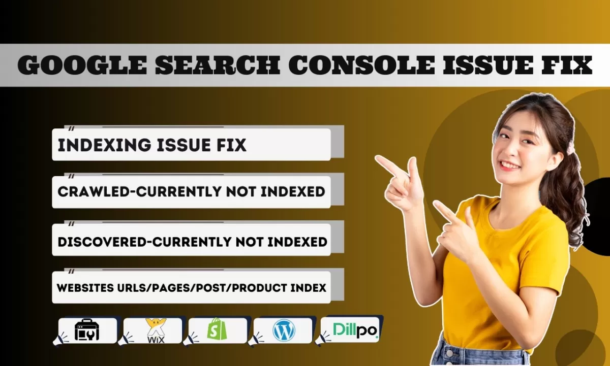 Google search console issues and page indexing errors, Dillpo