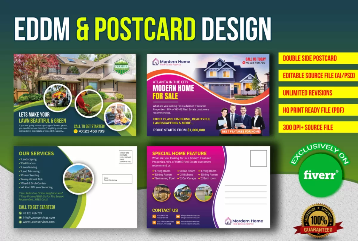 I will design amazing postcard design 