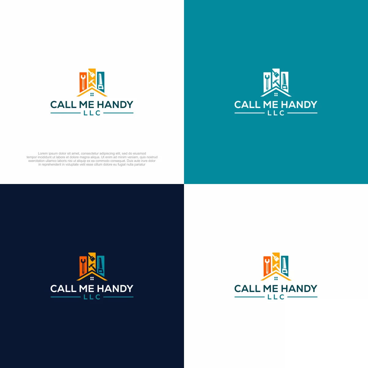 I will create a wonderful handyman service logo design for 5 $ 