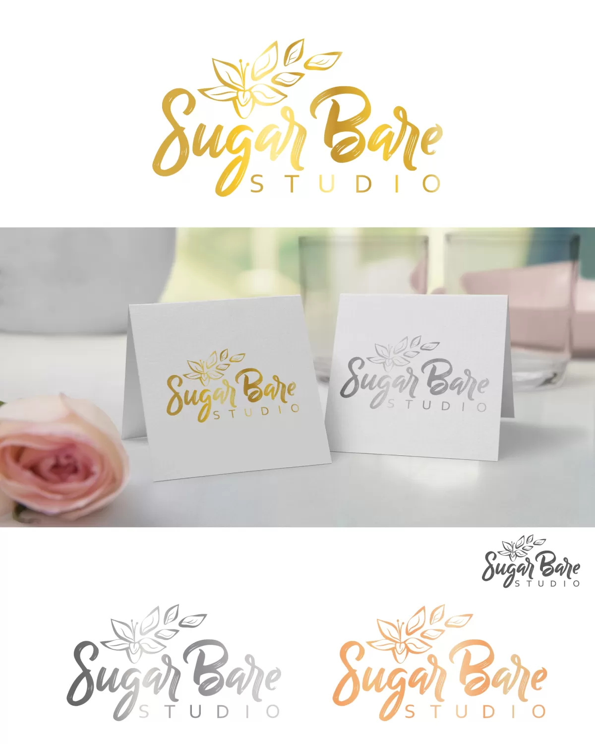 I will do watercolor feminine fashion,boutique,cosmetics logo