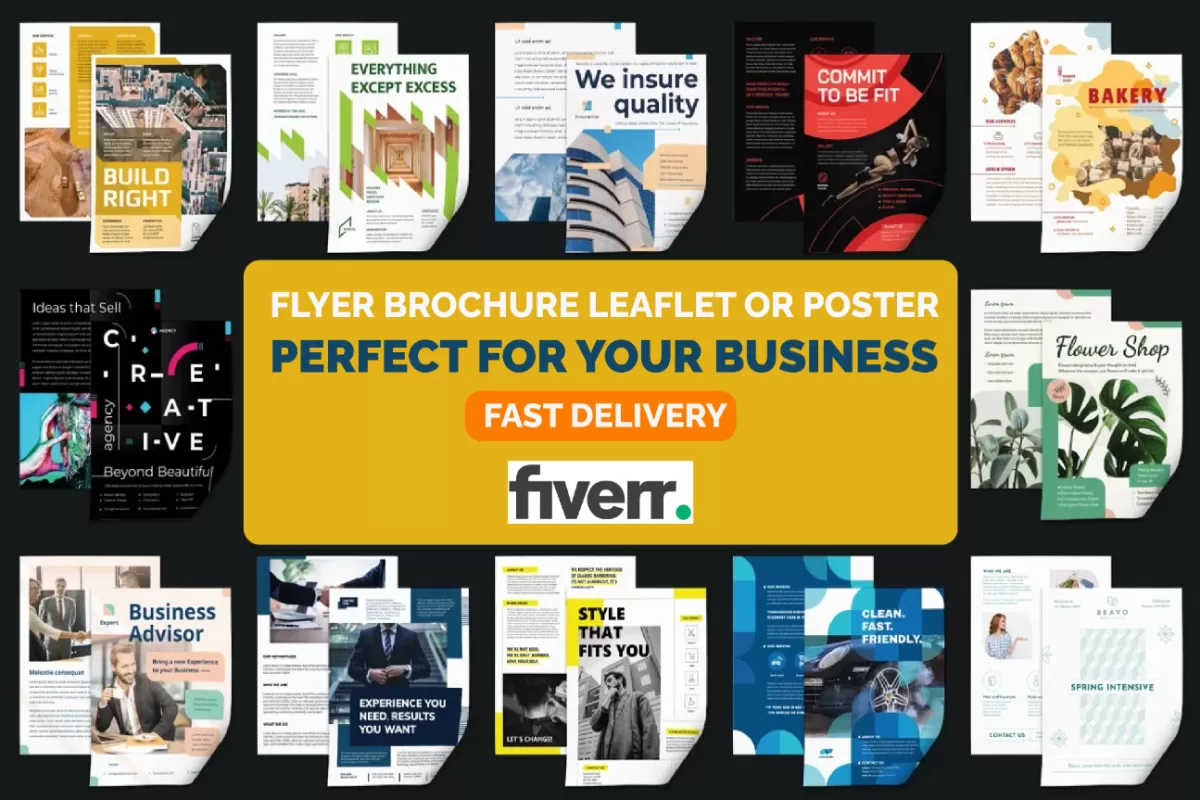 I will design a5 a4 a3 flyer brochure leaflet or poster