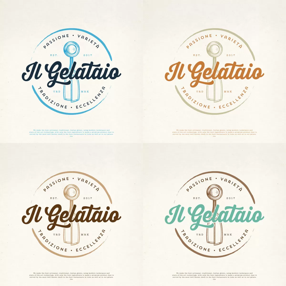 I will professional simple and effective ice cream logo design for you