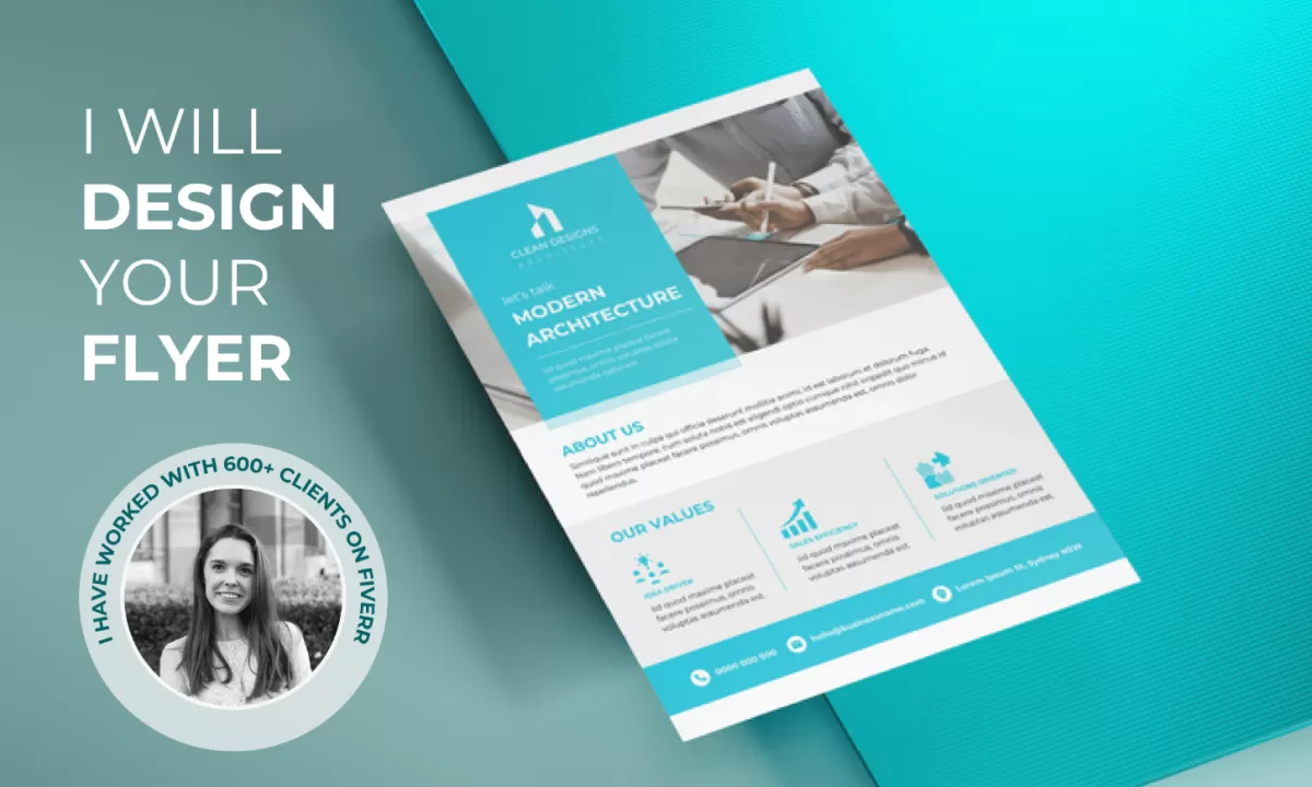 I will design a professional business flyer in canva