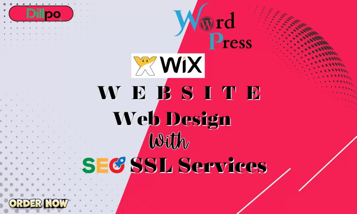 I will develop wordpress wix website web design with SEO SSL services, Dillpo