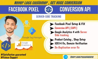 I well Google analytics, tag manager, Ads conversion tracking, Fiverr