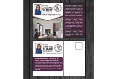 I will design irresistible real estate postcard, recipe card, direct mail, eddm, mailer