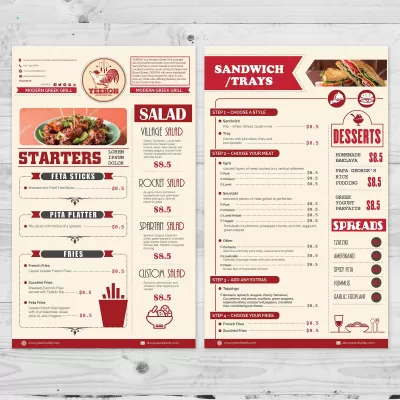 I will create professional restaurant menu card design