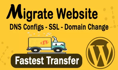 I will migrate wordpress website to new host, change domain name 