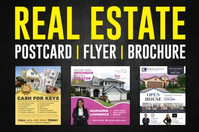 I will design professional real estate postcard, flyer, or brochure