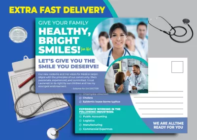 I will design amazing postcard, direct mail, eddm mailer for medical dental healthcare