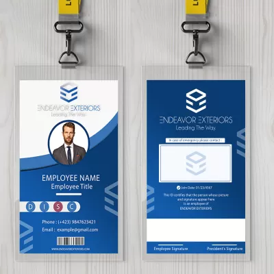 I will design professional id card with lanyard and edit any card