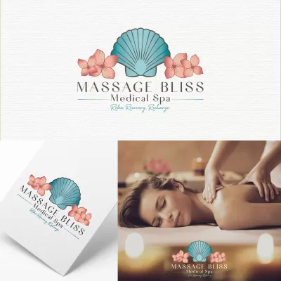 I will create an awesome massage therapy logo design for your business 