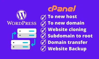 I will transfer or move your any website to new host or domain