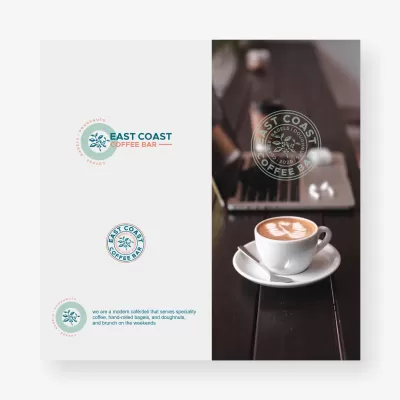How to make modern, minimalist, and unique coffee shop logo design for 5 $