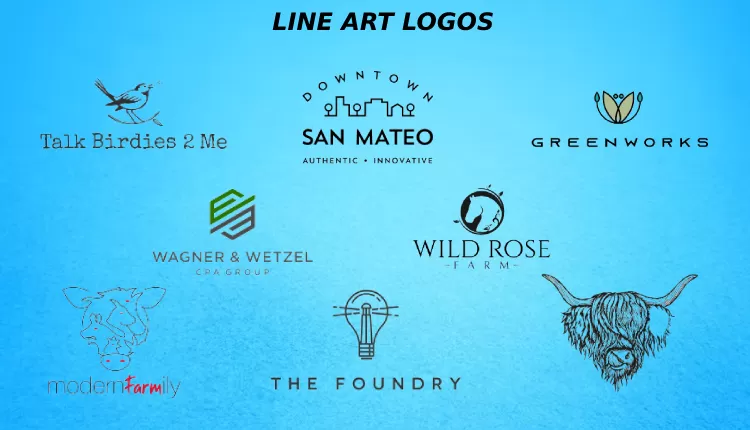 do modern line art text or badge logo design