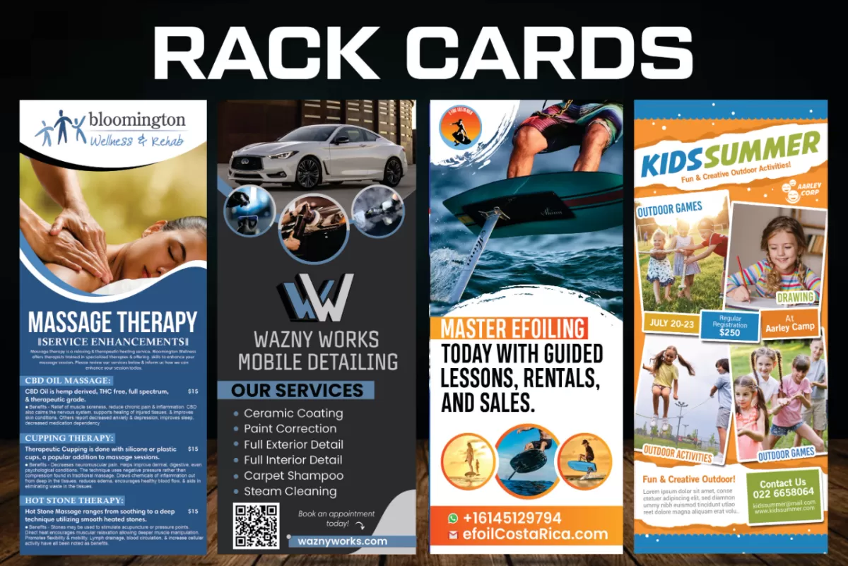 I will design perfect door hanger, rack card, dl flyer, postcard