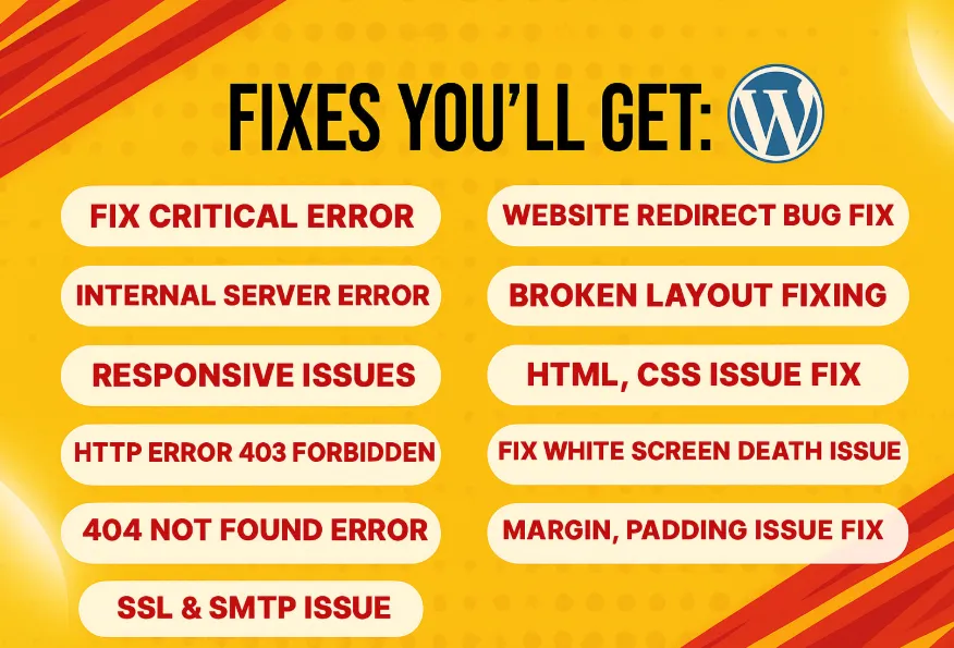 I will fix wordpress elementor woocommerce bug, critical error, responsive css issues