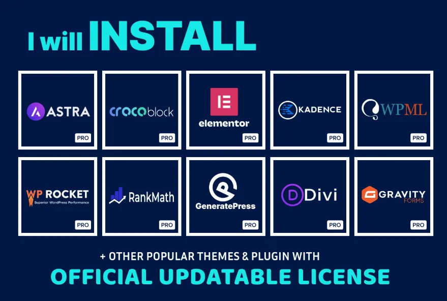 I will build your wordpress website with free astra pro and starter templates
