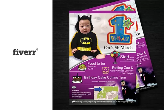 I will do custom wedding invitation, baby shower invitation or birthday invitation