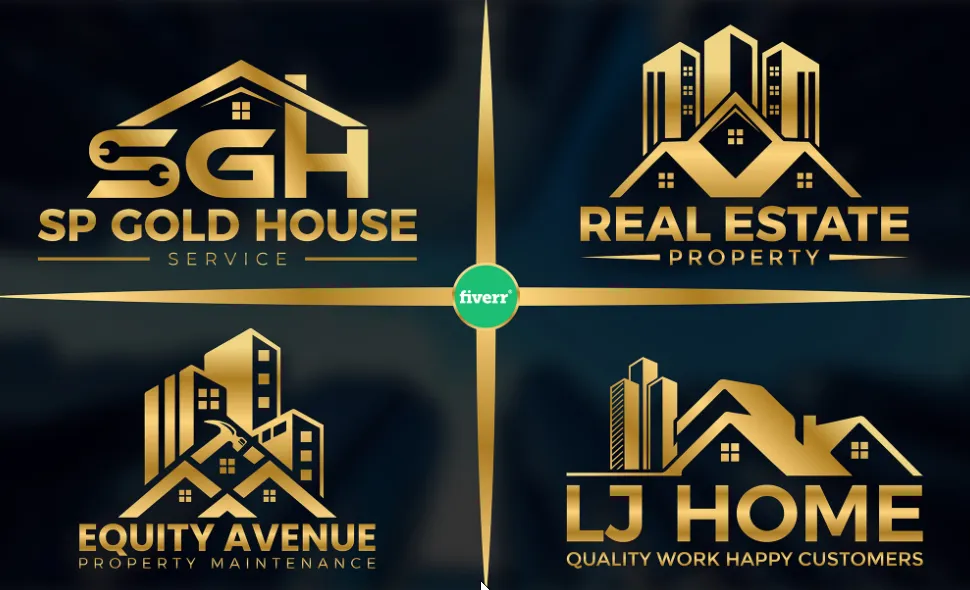 I will do property, mortgage, realtor, roofing, construction, real estate logo makers