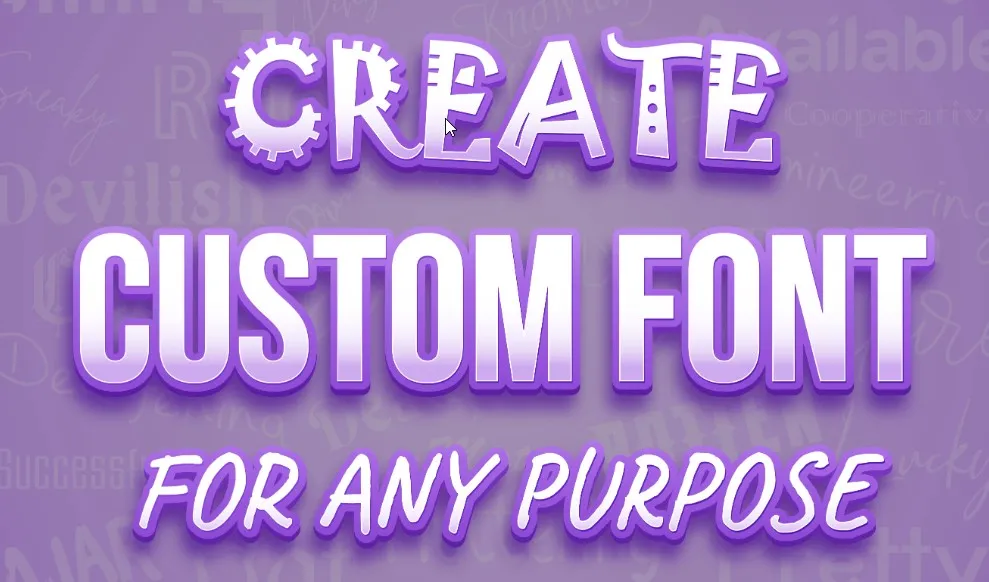 I will create custom font and typography for your projects