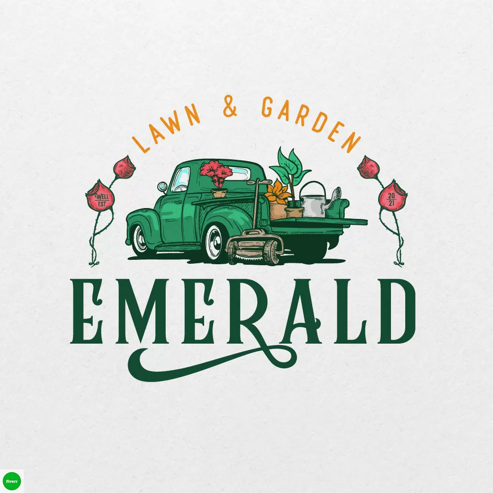 I will create feminine hand drawn watercolor logo design for you