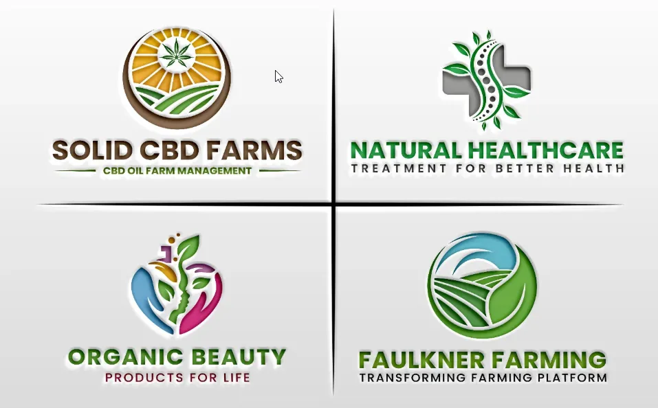 I will do organic natural landscape eco lawn care logo