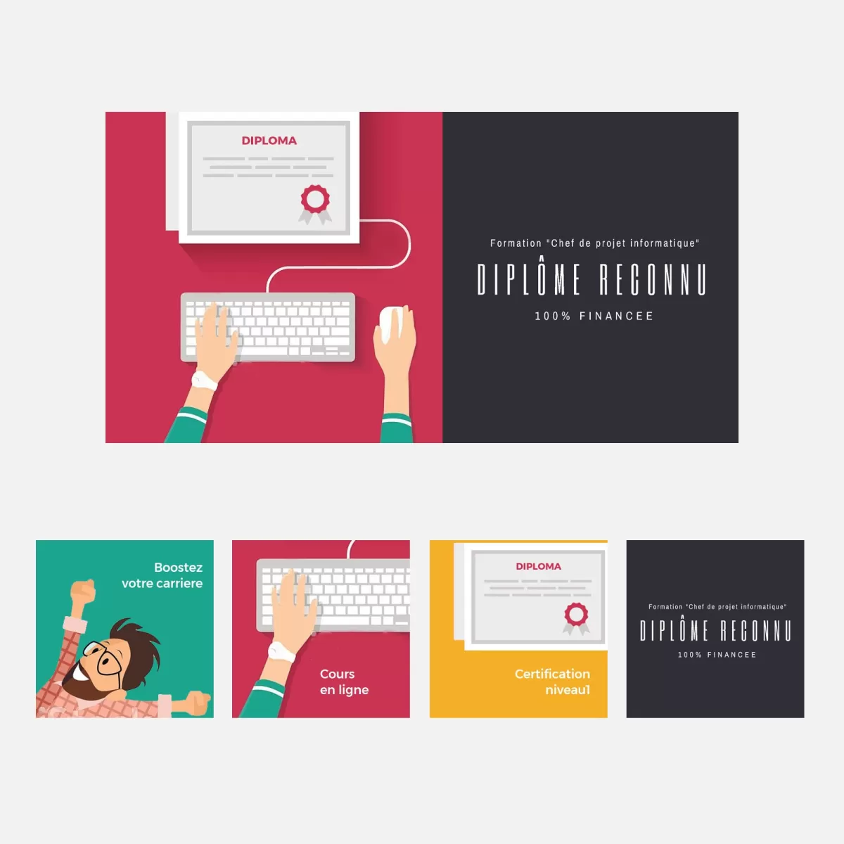 I will design a clean social banner for you
