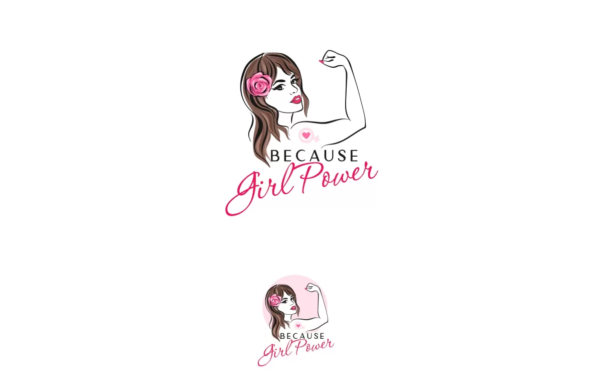 I will make modern minimalist feminine logo design for % $ 