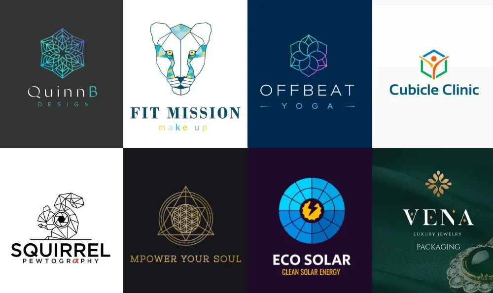 I will design modern minimalist geometric polygonal patterned logo