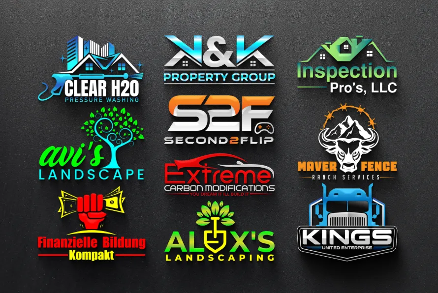 I will design minimalist 3d business logo design