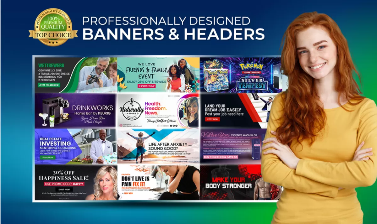 I will design great website header, slider or banner