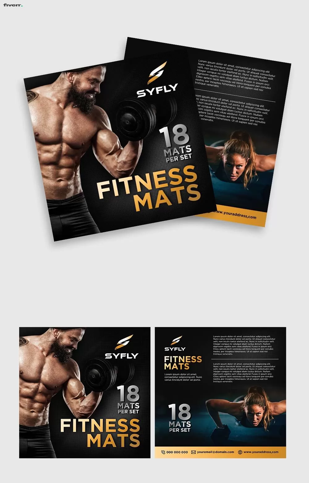 I will design a health fitness or gym logo