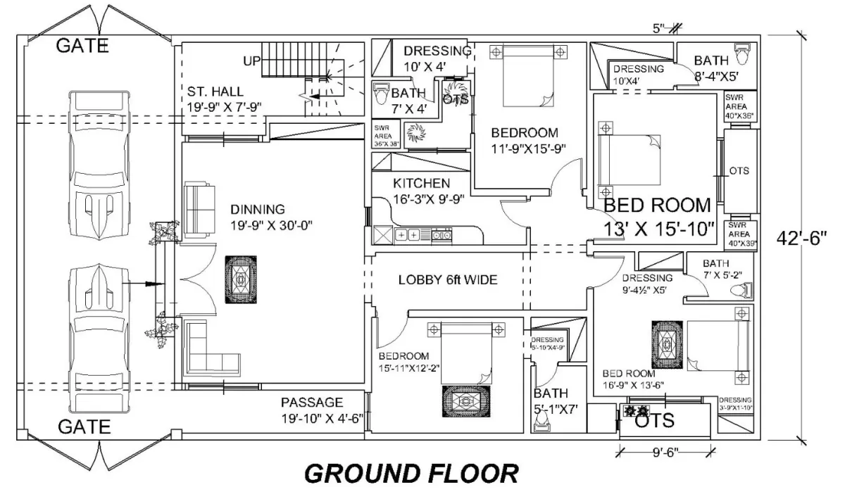 I will draw architect, 2d floor plan and commercial architecture blueprints in autocad 