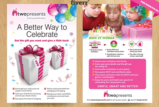 I will design beautiful birthday invitation card in 24hour