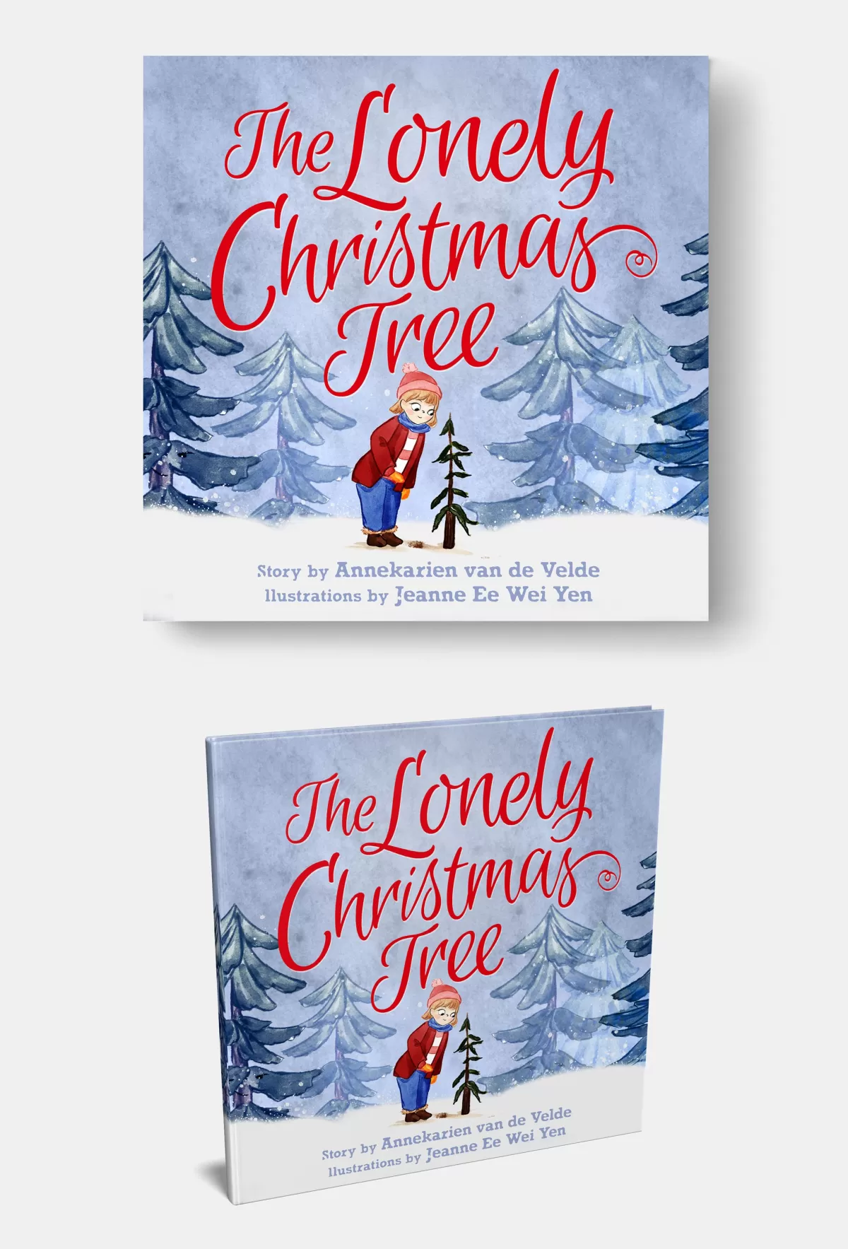 I will design vintage christmas card