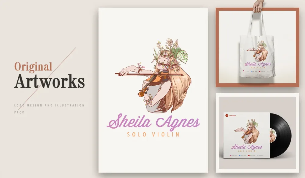 I will do modern minimalist hand drawn company logo design