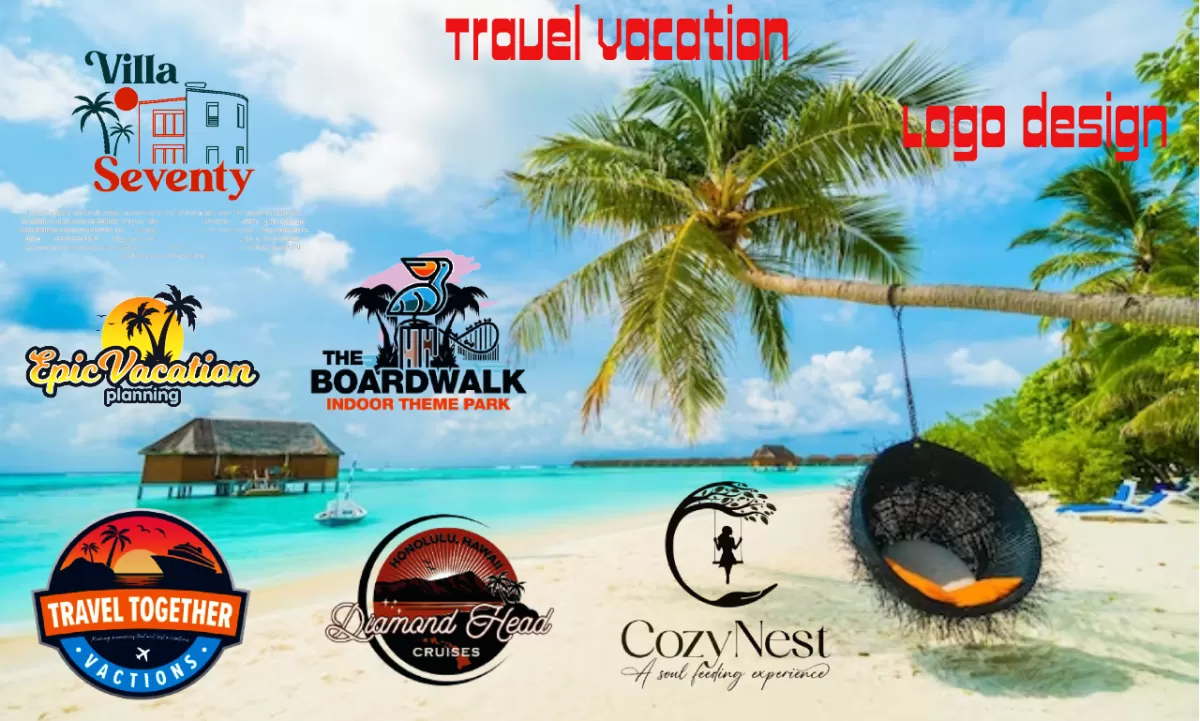 I will make a travel agency logo, and vacation design